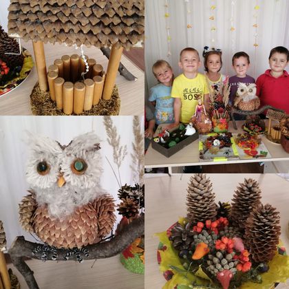 5 октября в детском саду прошёл конкурс поделок из природного материала "Осенние фантазии.